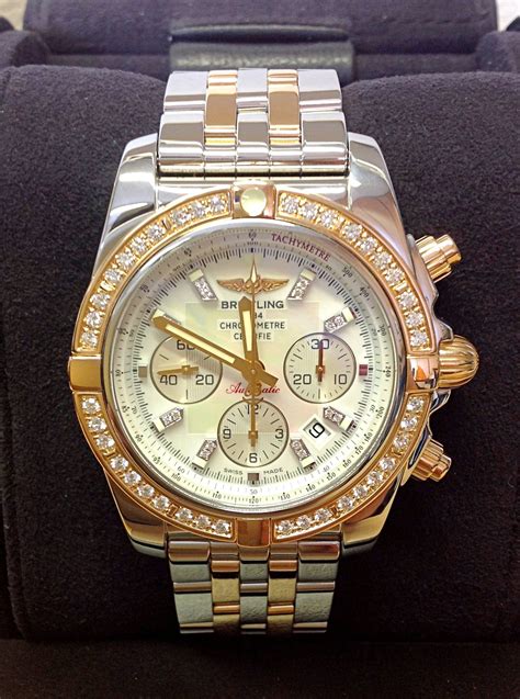 diamond bezel breitling replica|breitling diamond bezel men's watch.